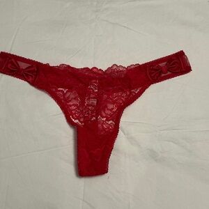 Victoria's Secret Red Lace Panties with bows